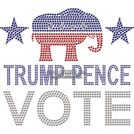 Vote for Republican Party Hotfix Rhinestone Transfer